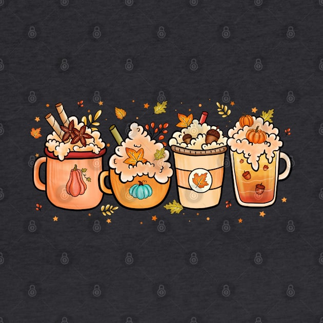 Fall Latte Coffee by JDVNart